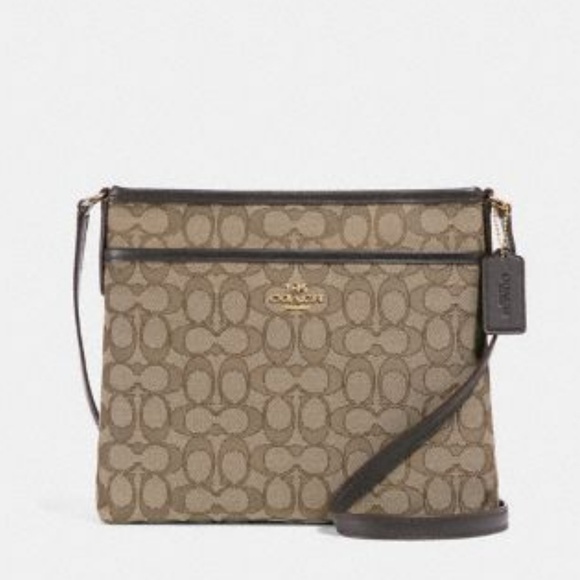 Coach Handbags - LOWEST PRICE-Brown Coach Crossbody Bag in Jacquard